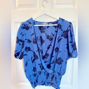 Royal blue summer blouse